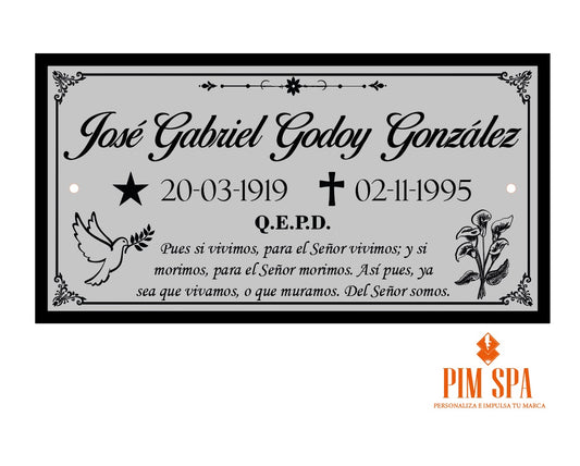 🕊️ Placa Recordatoria N°1