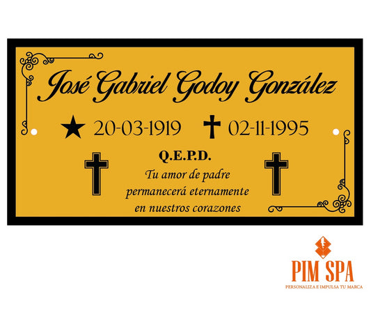 🕊️ Placa Recordatoria N°4